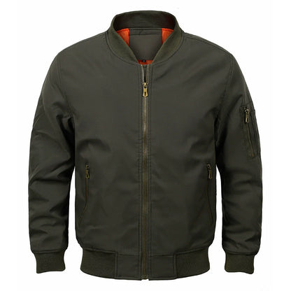 Casual Quilted Bomber Jacket