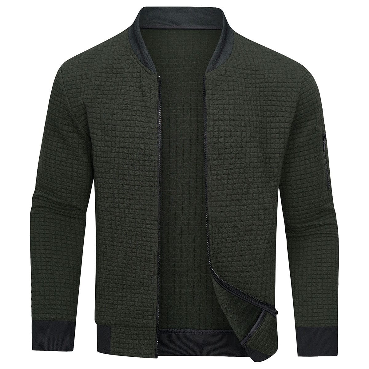 Cozy Mens Knit Bomber Jacket