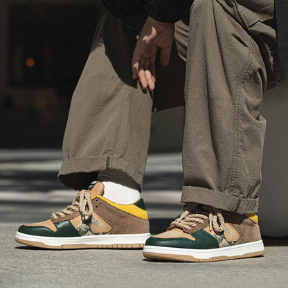 Artistic ladies and gentlemen's platform sneakers with wave design – Daiki-3-Nora Luxe