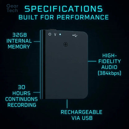 Compact Handsfree Digital Voice Recorder