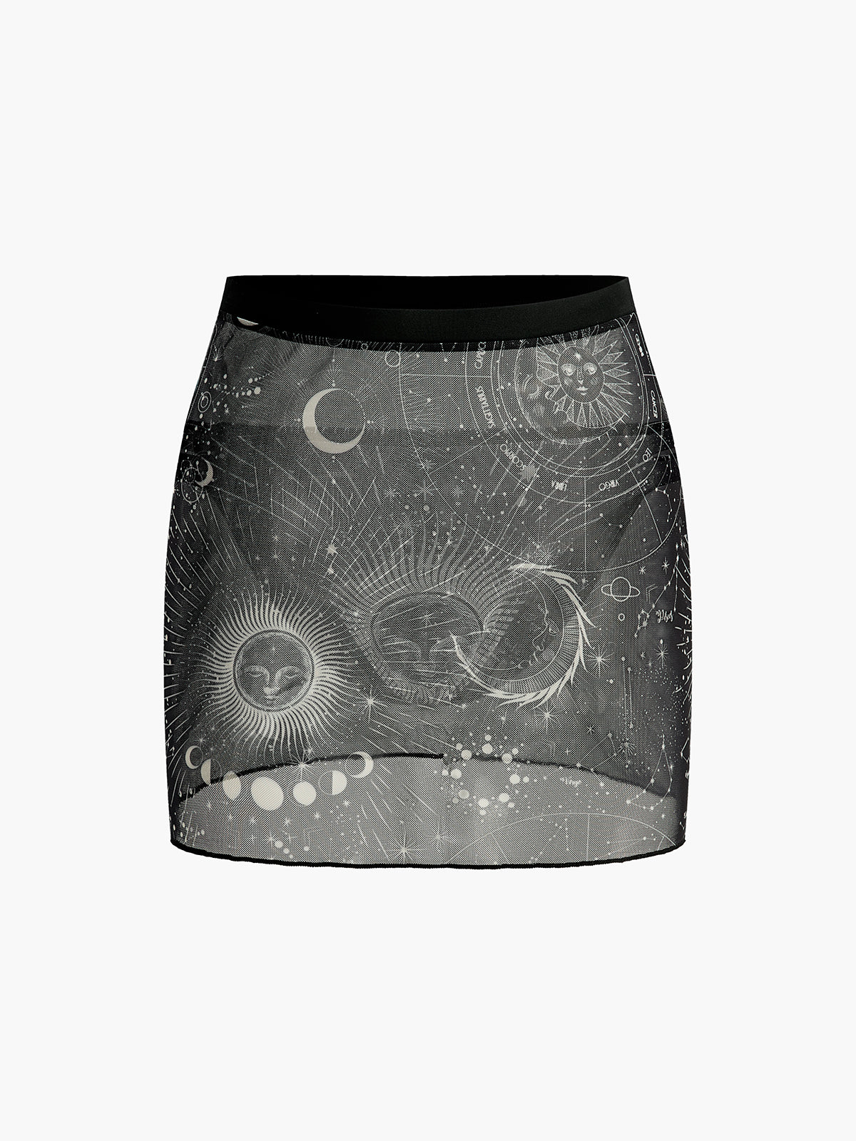 Celestial Pattern Flowy Maxi Skirt - EasyApparels