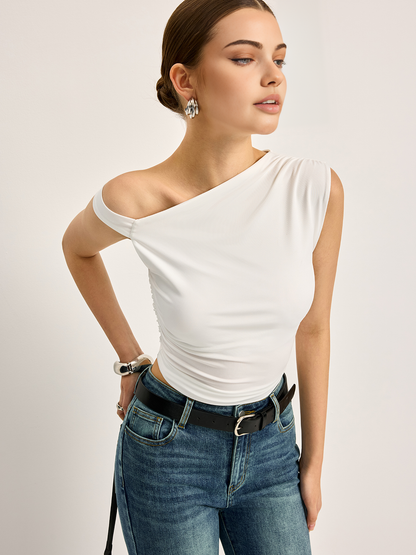 Unique Cut Out Textured Women's Top - EasyApparels
