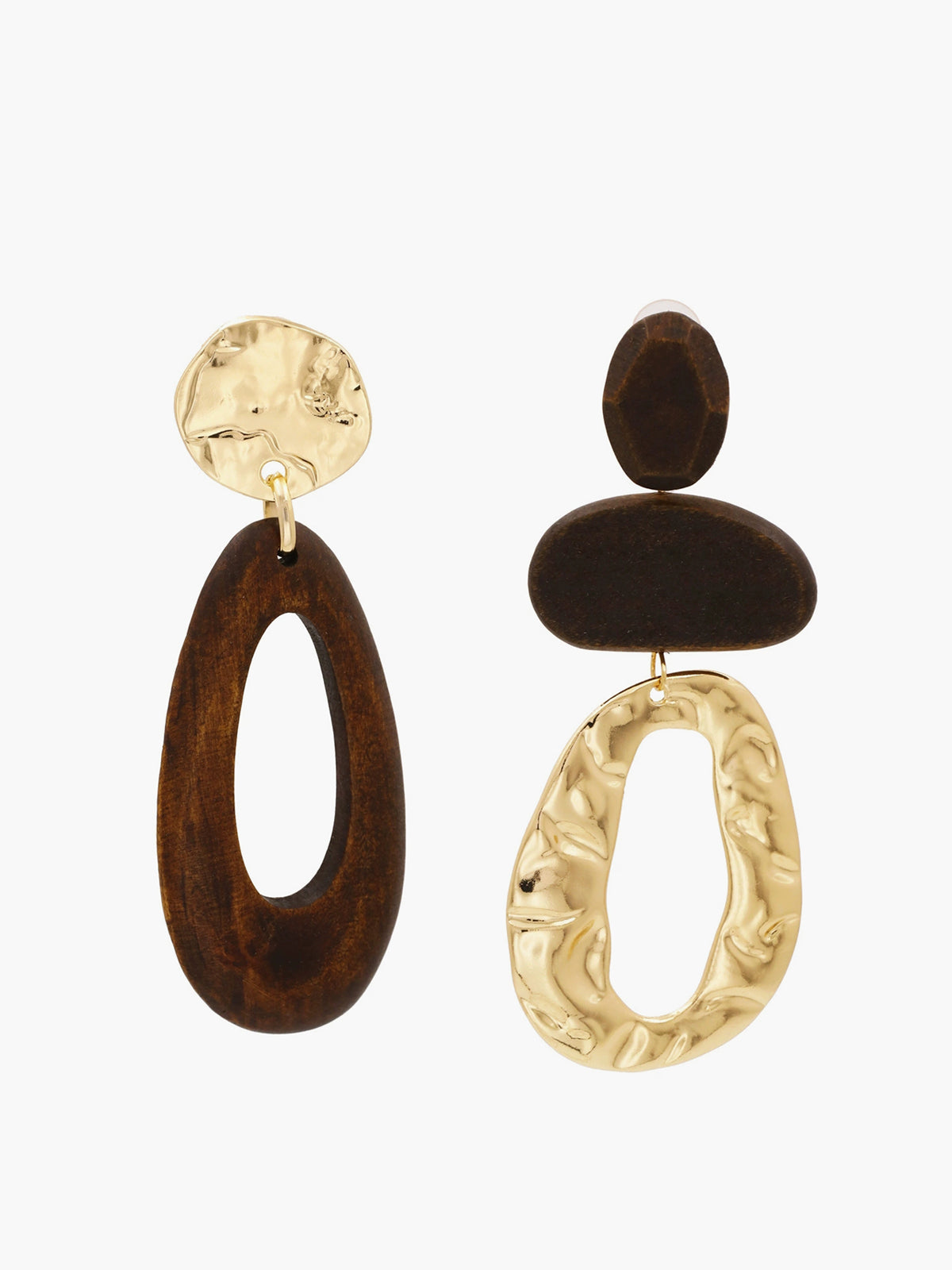 Unique Wooden Geometric Earrings - EasyApparels