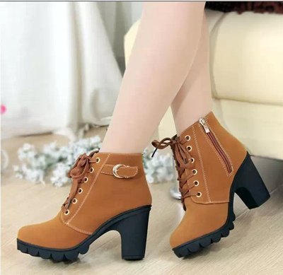 Casual Low Heel Ankle Boots