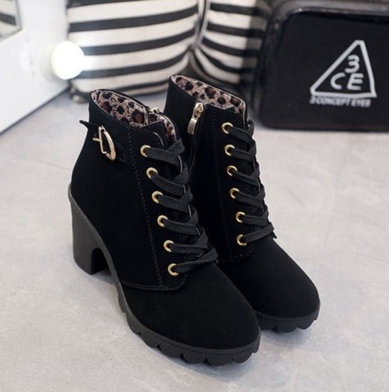 Casual Low Heel Ankle Boots