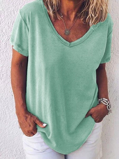 Comfy Women's V-Neck Short Sleeve Tee
