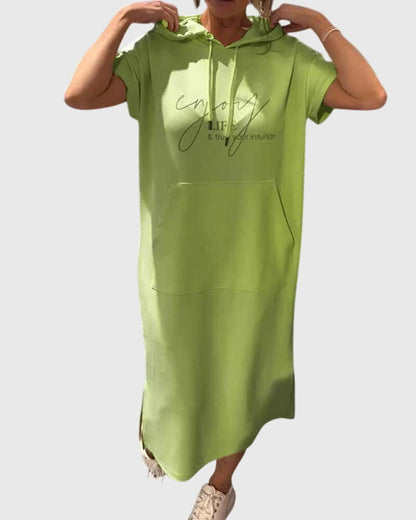 Comfortable Hooded Sweat Dress