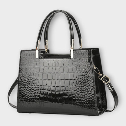 Shiny Alligator Print Tote Bag