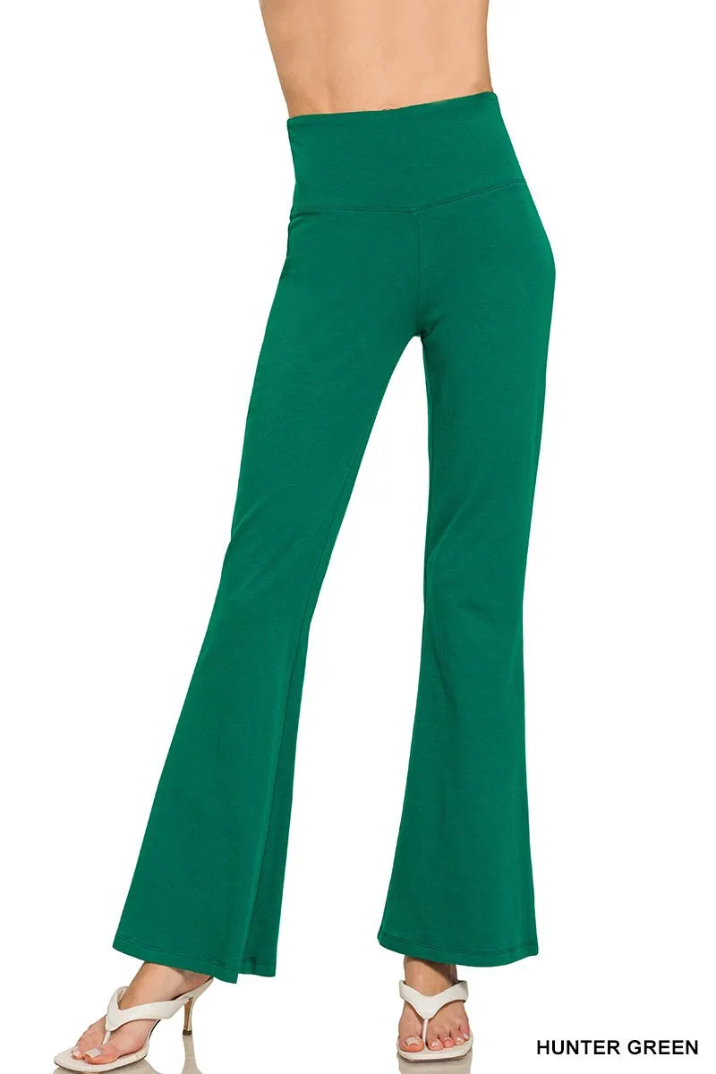 Comfortable High Waist Yoga Flare Pants - EasyApparels