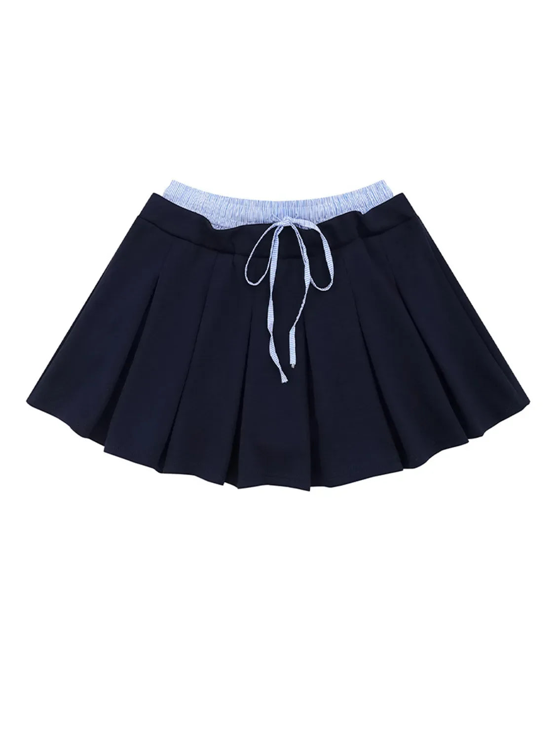 Elastic Waist Flowy Short Skirt