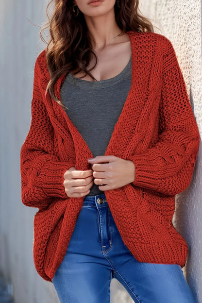 Cozy Oversized Knit Open Cardigan