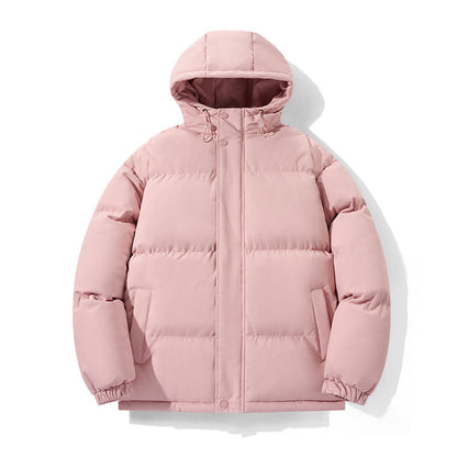 Warm Puffer Jacket - Hooded Short Chenille Coat