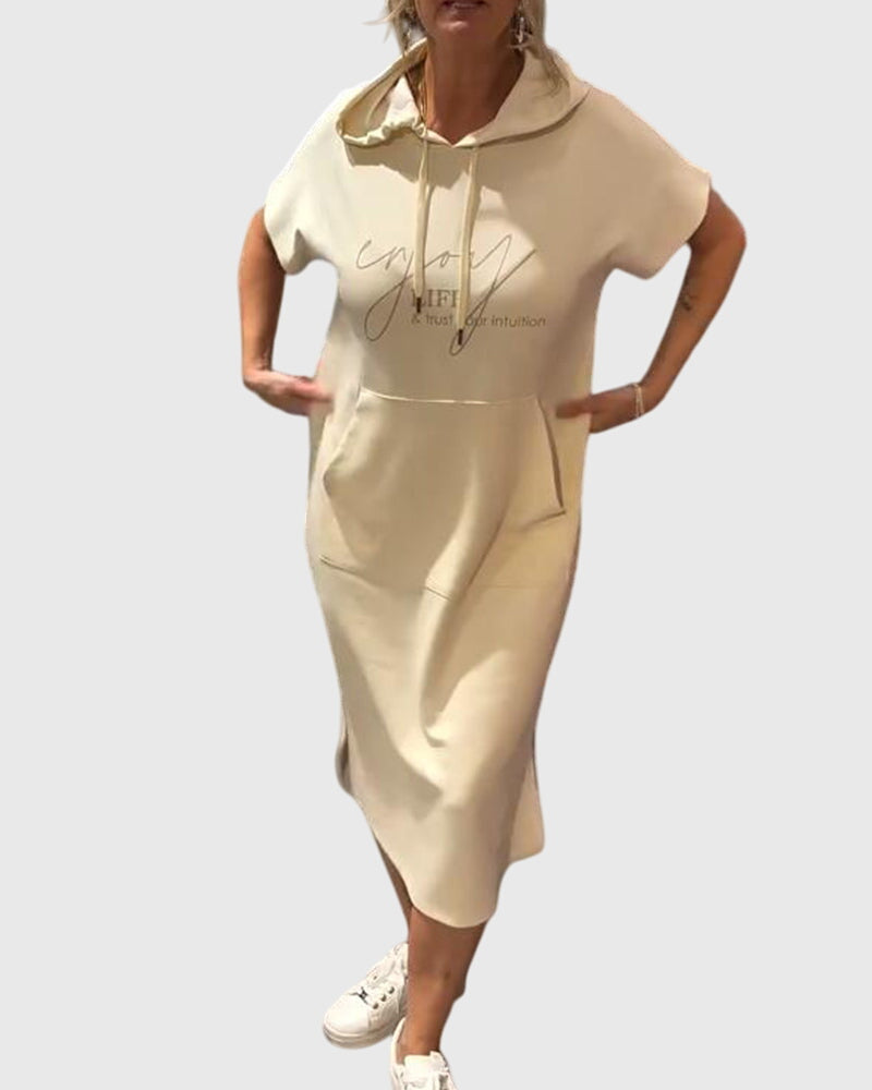 Comfortable Hooded Sweat Dress