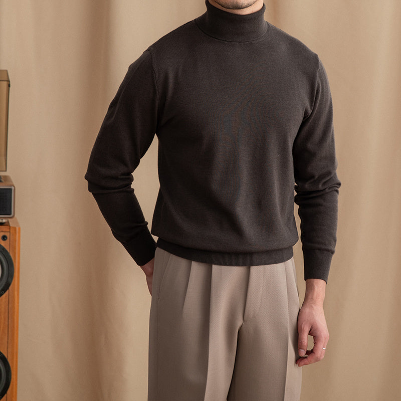 Classic Fit Mens Wool Turtleneck Sweater