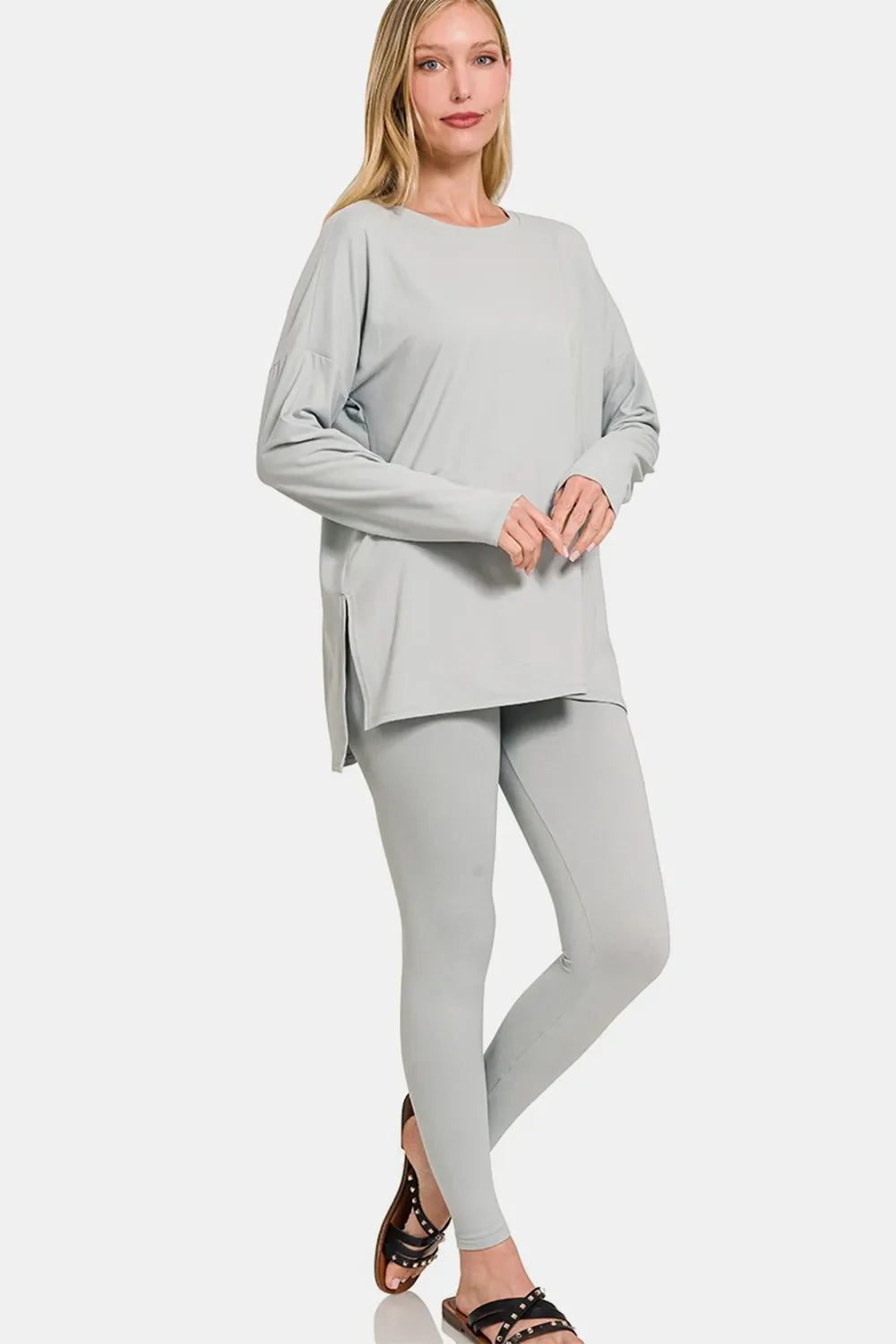 Soft Plush Microfiber Full Length Loungewear Set - EasyApparels
