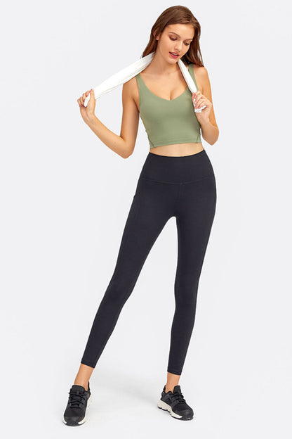 Low Cut Seamless Crop Top Sports Bra