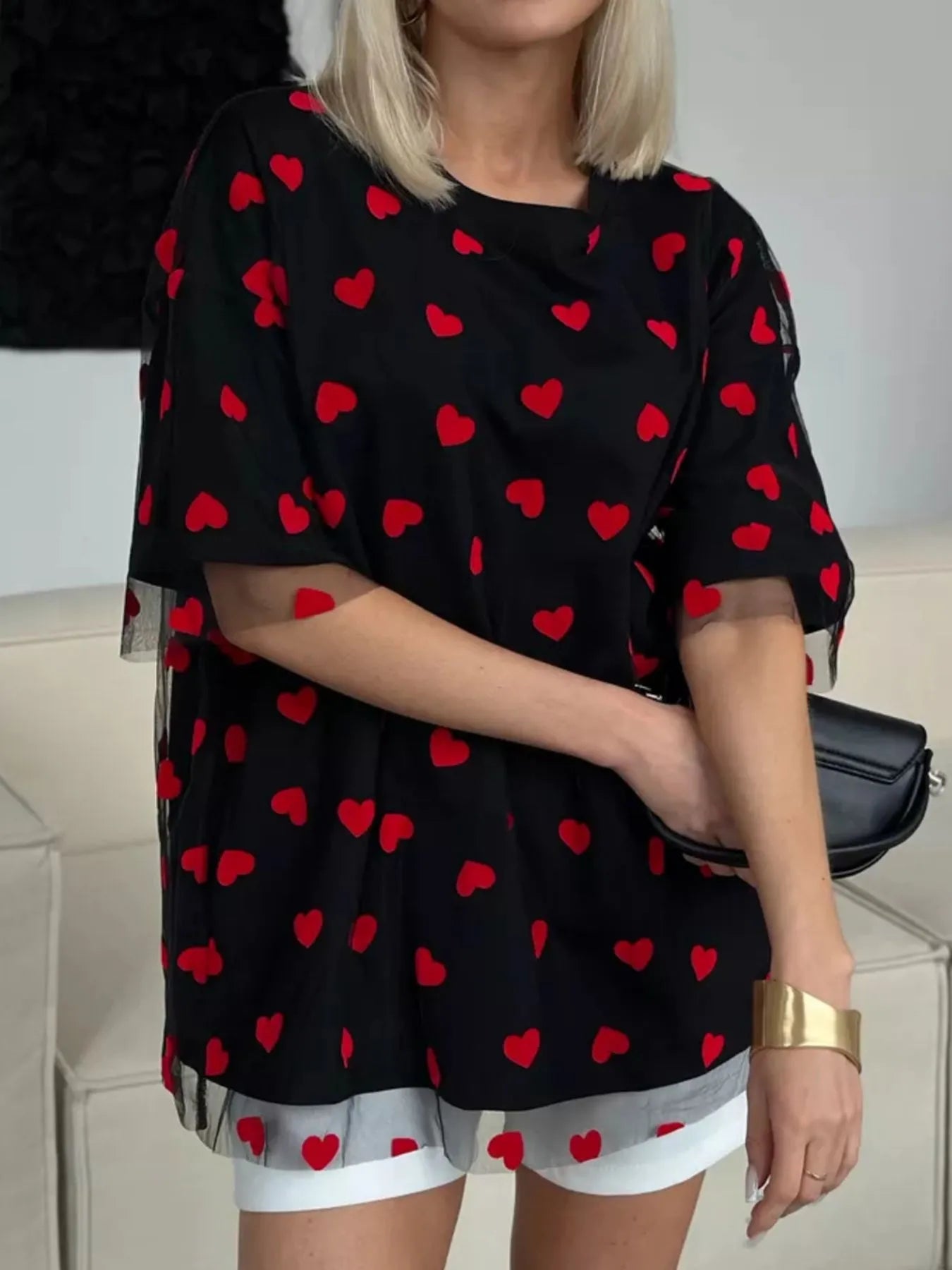 Lovely Pattern Large Tee Shirt - EasyApparels