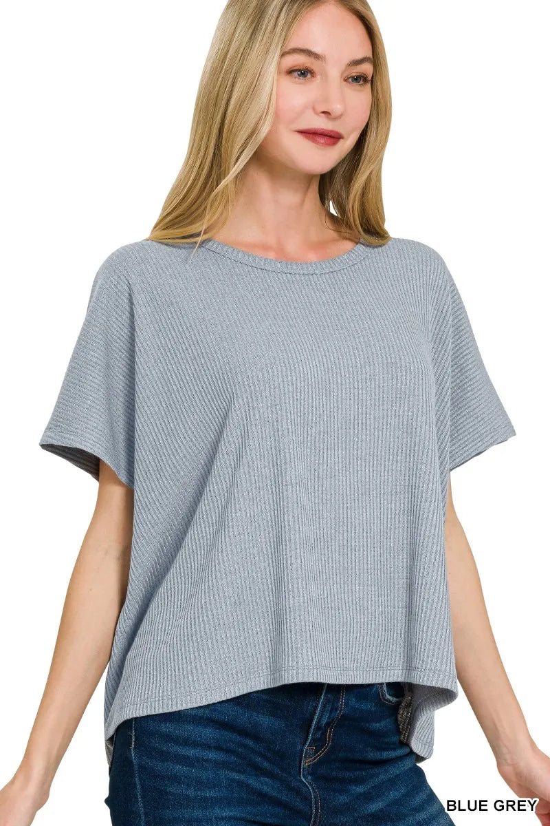 Casual Fit Crew Neck Short Sleeve Knit Tee - EasyApparels