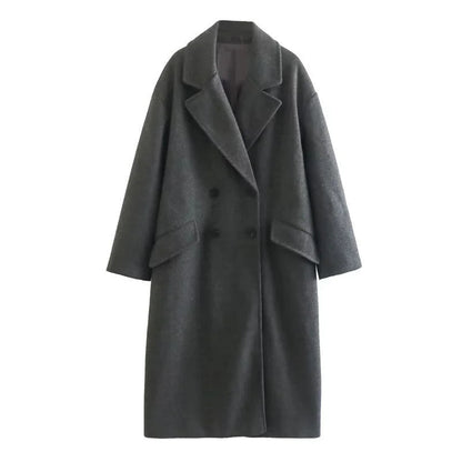 Large Women's Double Breasted City Coat
