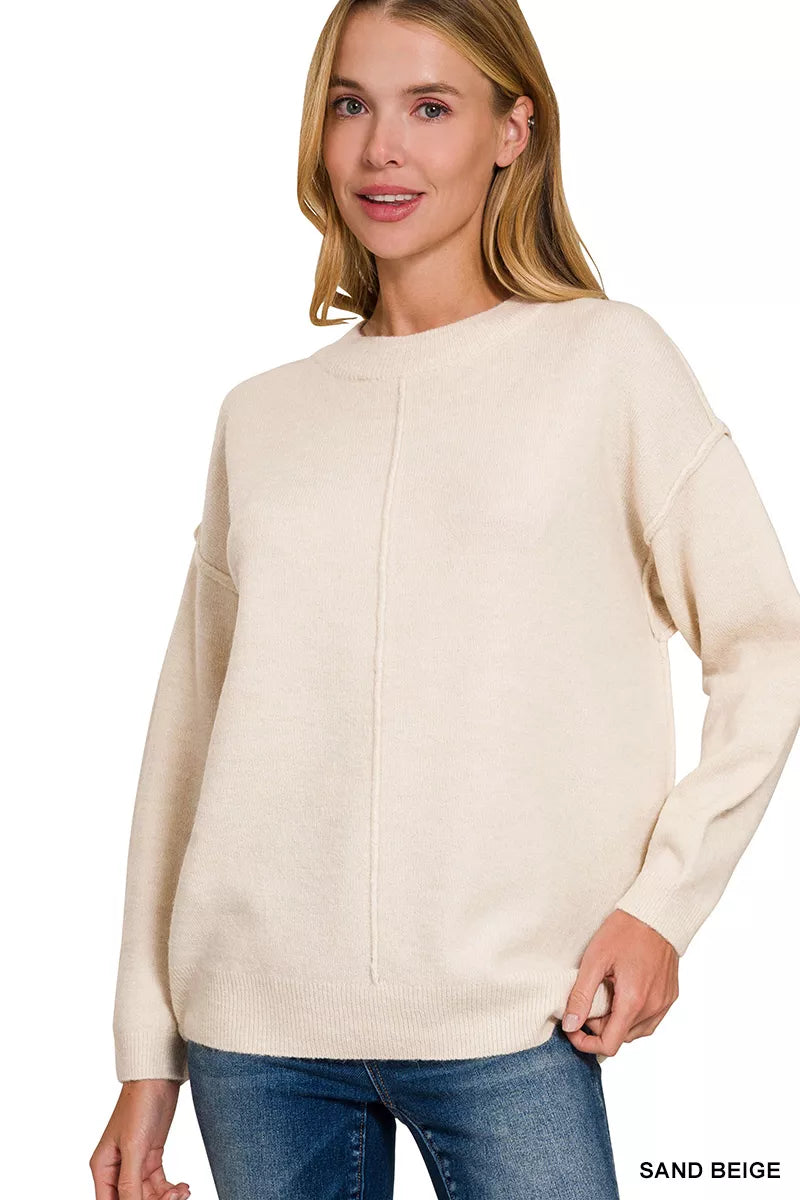 Soft Blend Crew Neck Pullover Sweater