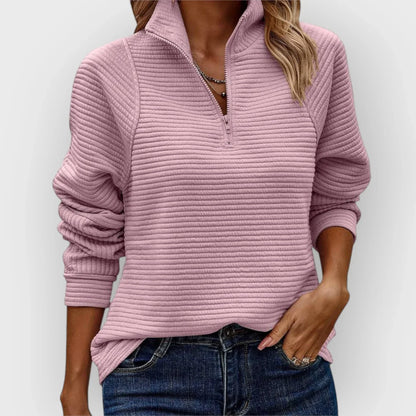 Women's Fleece Half Zip Sweater - Vossary