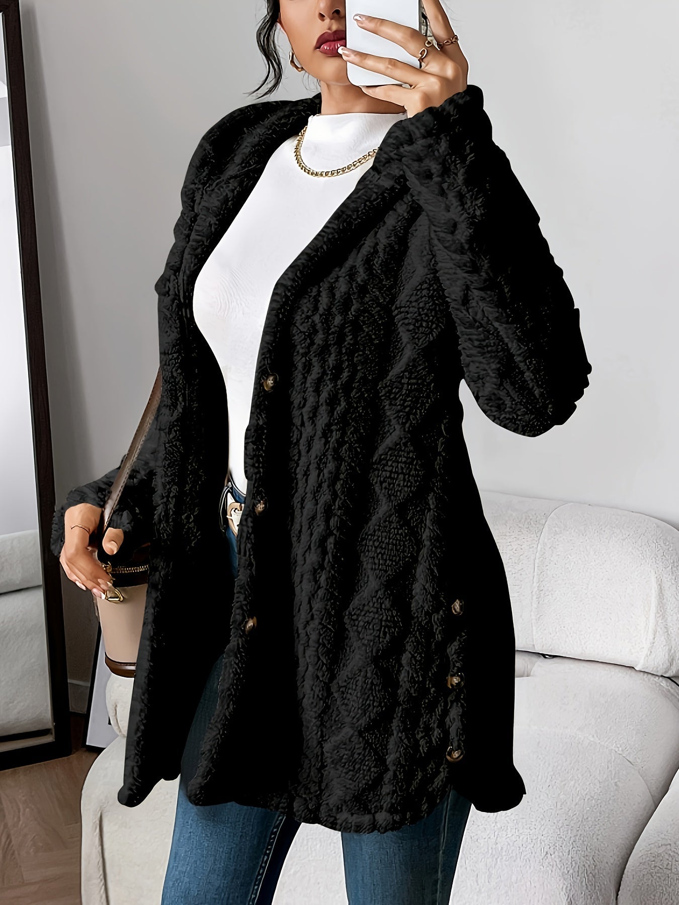 Soft Cozy Hooded Cardigan Sweater
