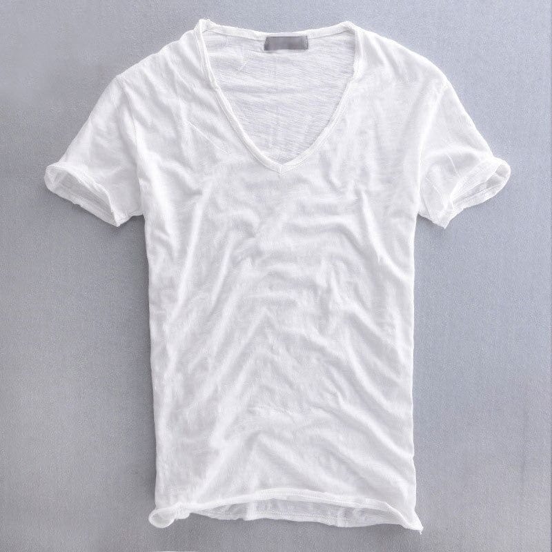 Comfortable V-Neck Men's Short Sleeve Tee