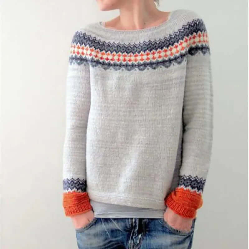 Ladies Classic Cable Knit Sweater - Vossary