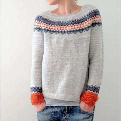 Ladies Classic Cable Knit Sweater - Vossary