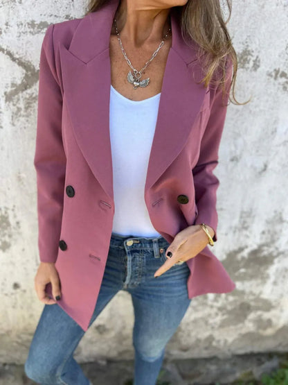 Classic Fit Long Sleeve Button Blazer