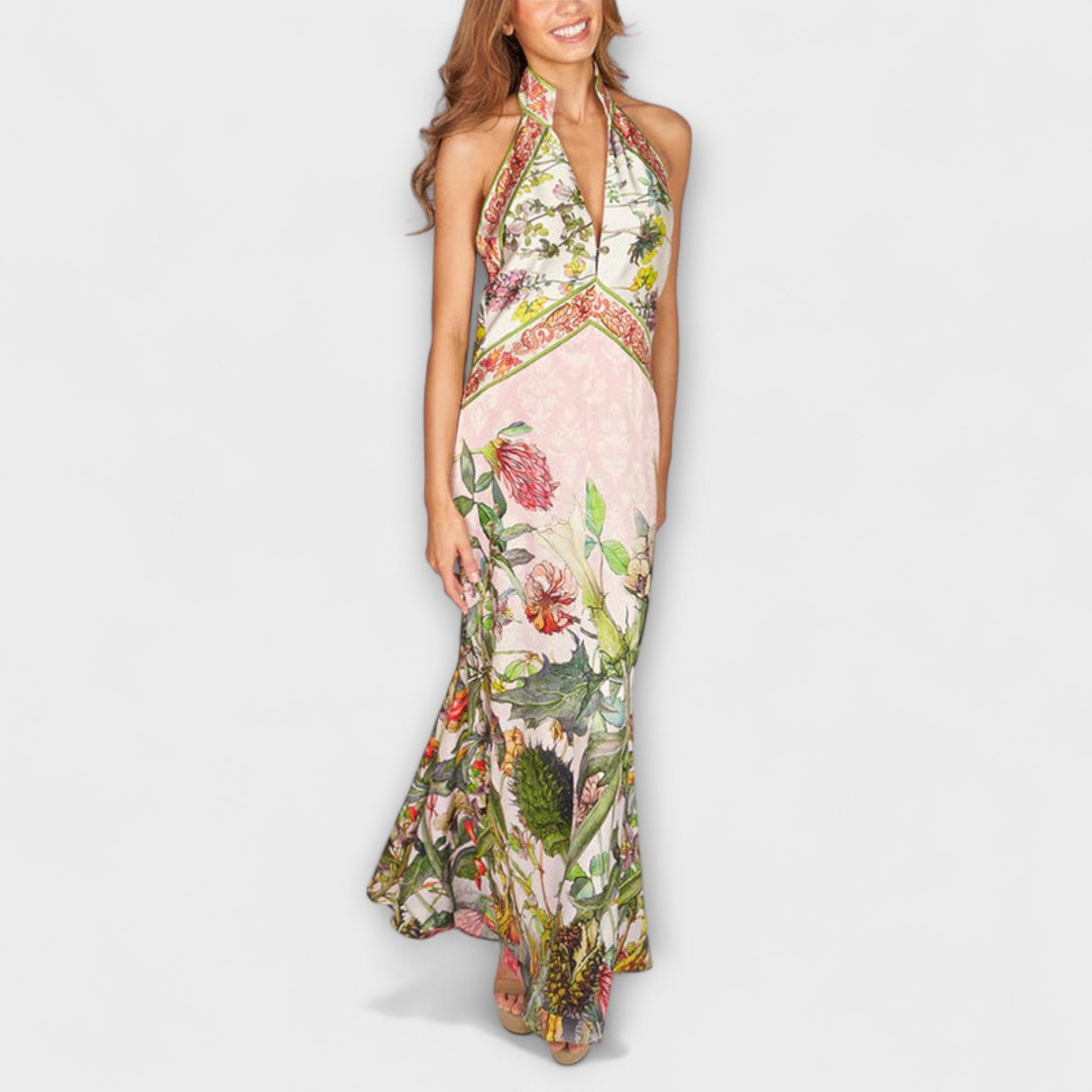 Beautiful Strapless Backless Summer Maxi Dress - Vossary