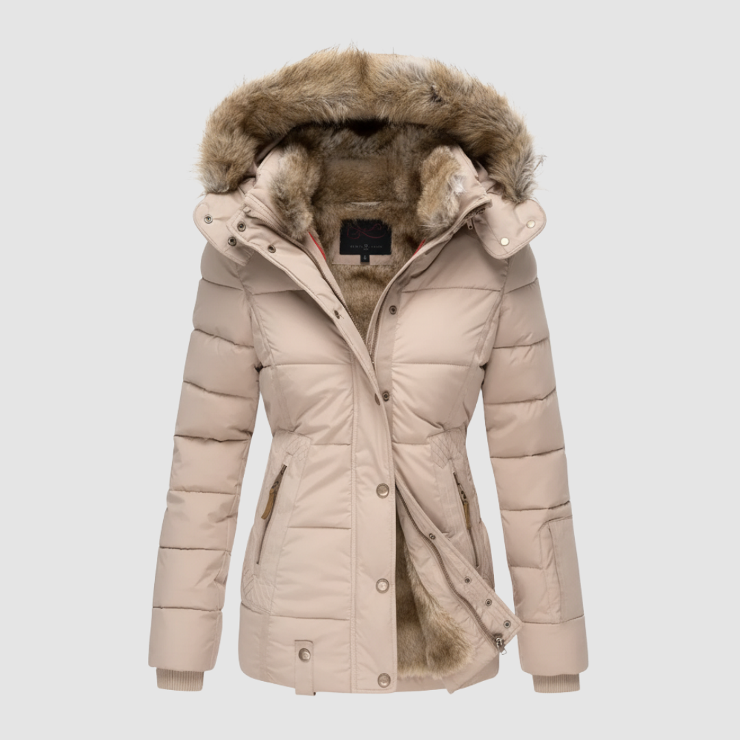 Ladies Warm Quilted Parka Jacket