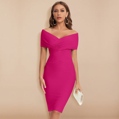 Feminine Fit Off Shoulder Mini Dress