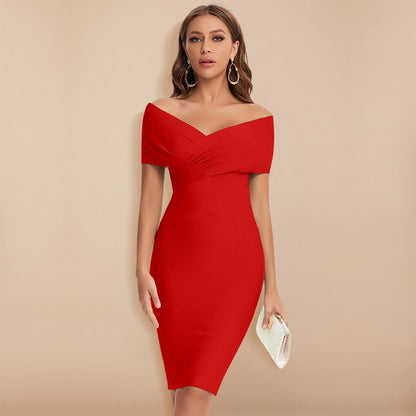 Feminine Fit Off Shoulder Mini Dress