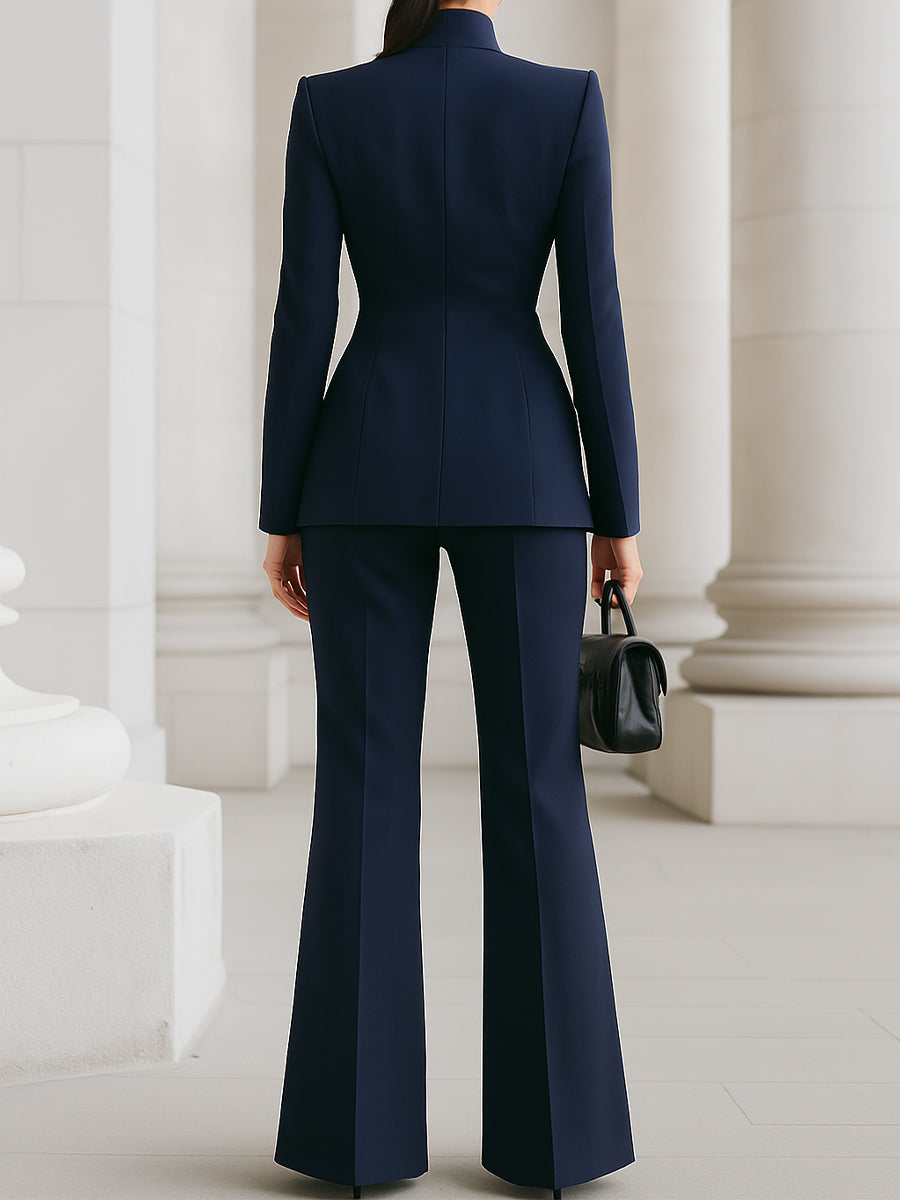 Classic Women's Blazer Pants Suit Set