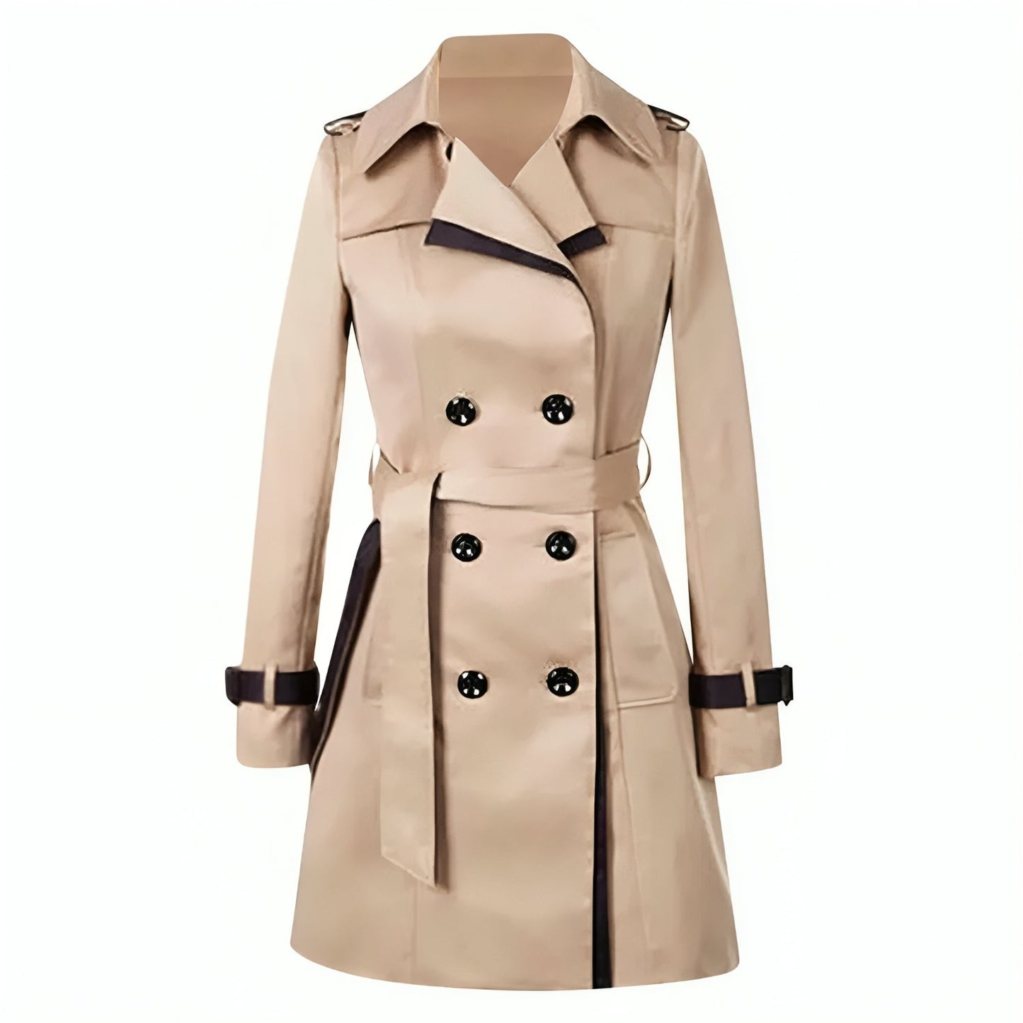 Classic Ladies Double Breasted Rain Coat