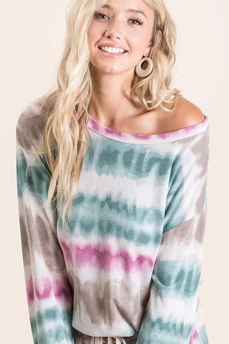 Colorful Dyed Fleece Crew Neck Sweatshirt