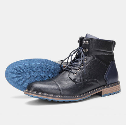 Brown Leather Lace Up Boot