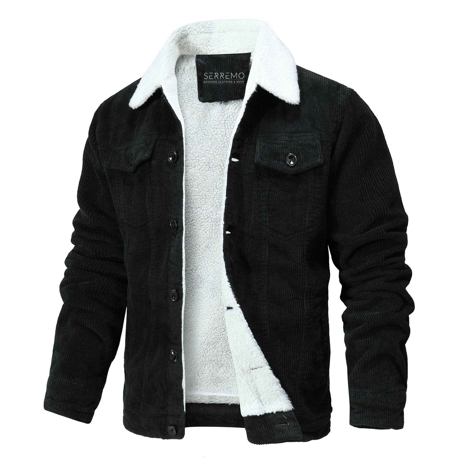 Classic Fit Collar Button Fleece Jacket - EasyApparels