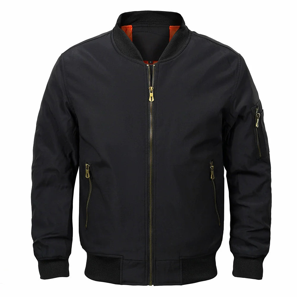 Casual Quilted Bomber Jacket