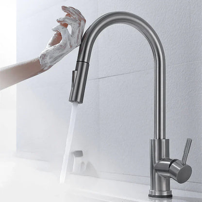 Hands Free Kitchen Faucet with Automatic Sensor - Vossary