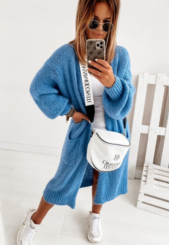Soft Women's Oversized Open Front Winter Cardigan