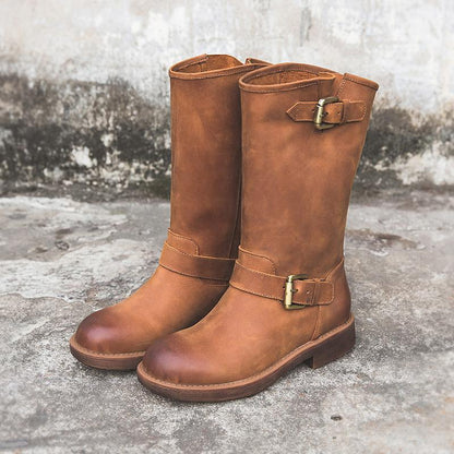Stylish Buckle Boots - Classic Design, Easy Wear - Vossary