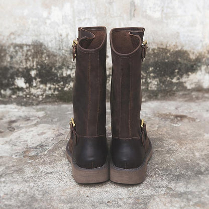 Stylish Buckle Boots - Classic Design, Easy Wear