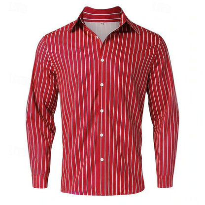 Classic Casual Striped Dress Shirt