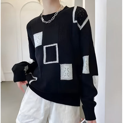 Classic Square Knit Sweater