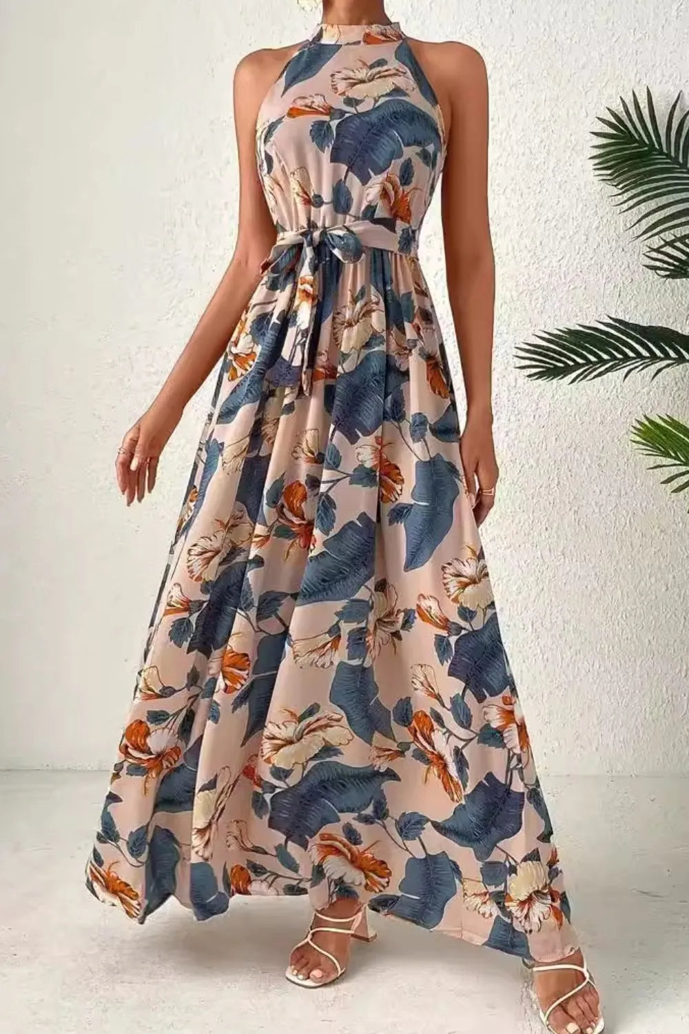 Flowy Garden Off Shoulder Dress