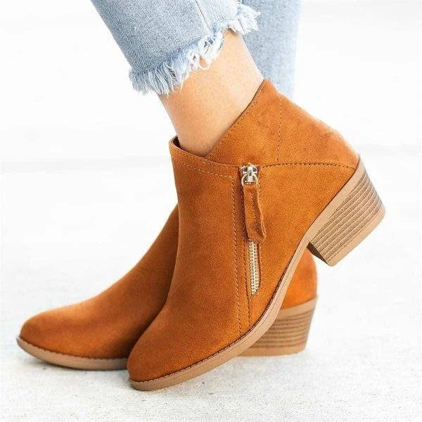 Low Heel Ankle Boot Shoes