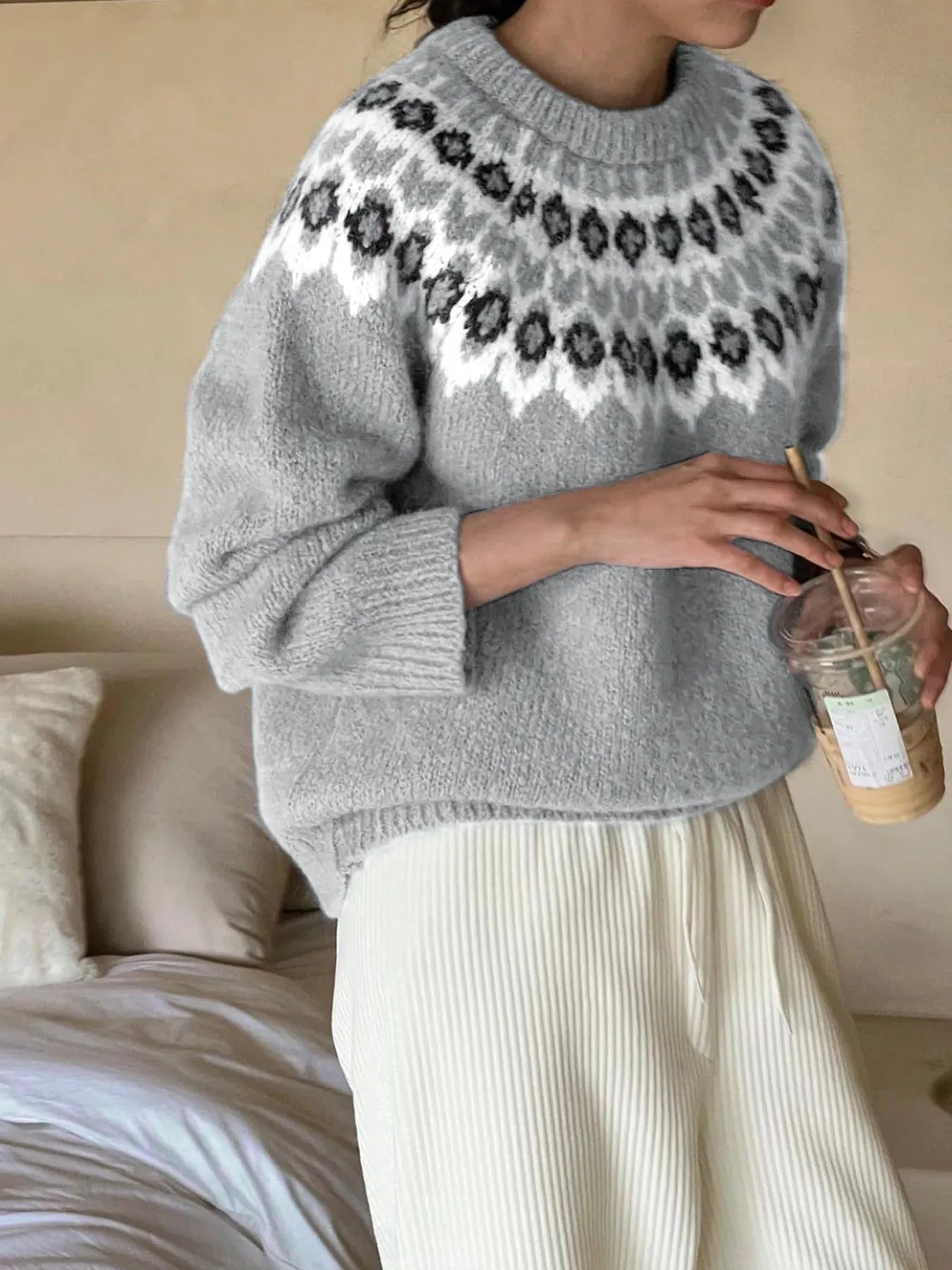 Classic Colorful Crew Neck Winter Sweater - EasyApparels