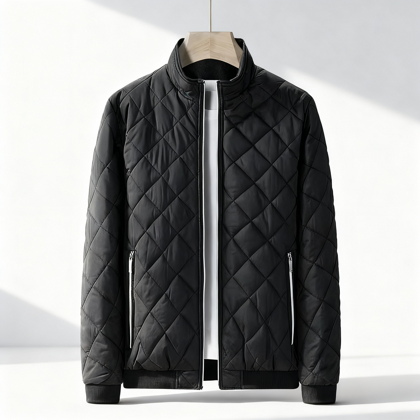 Warm Quilted Fleece Coat